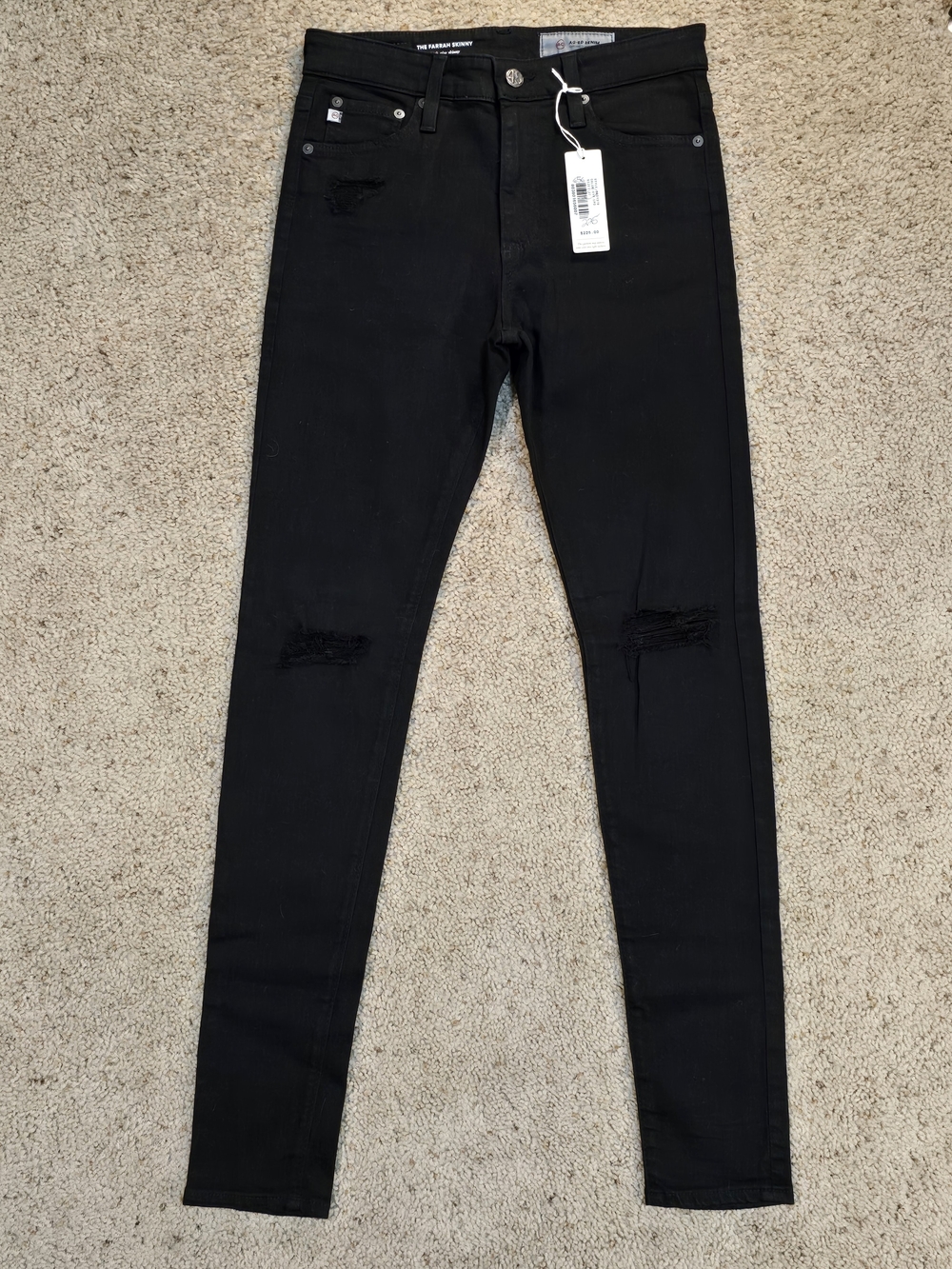 ✨ NWT AG Adriano Goldschmied The Farrah Skinny Jeans Black 27R ✨